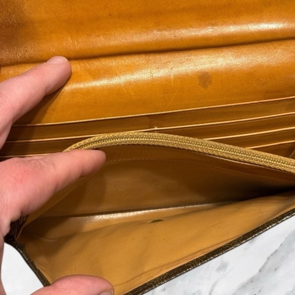 CELINE Triomphe Long Wallet Bifold Brown with Metal Clasp - Picture 5 of 6